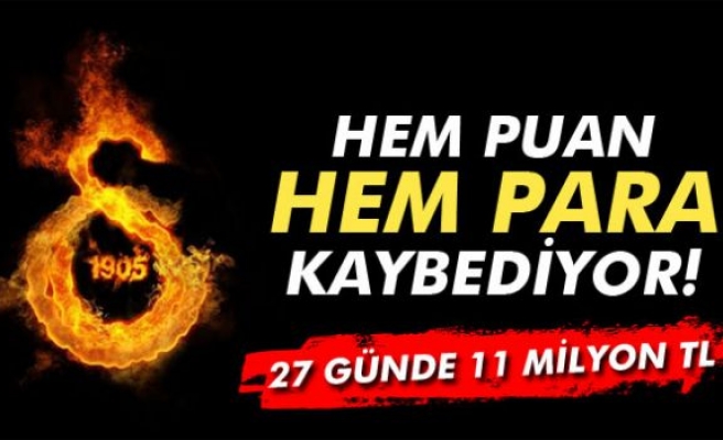 Galatasaray 11 milyon TL kaybetti