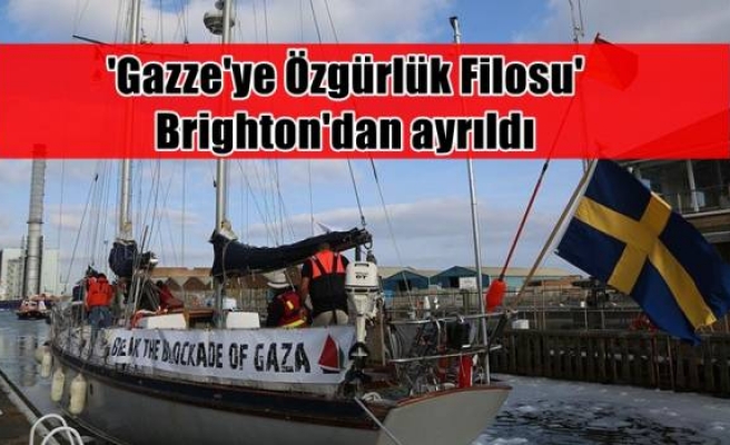 'Gazze'ye Özgürlük Filosu' Brighton'dan ayrıldı