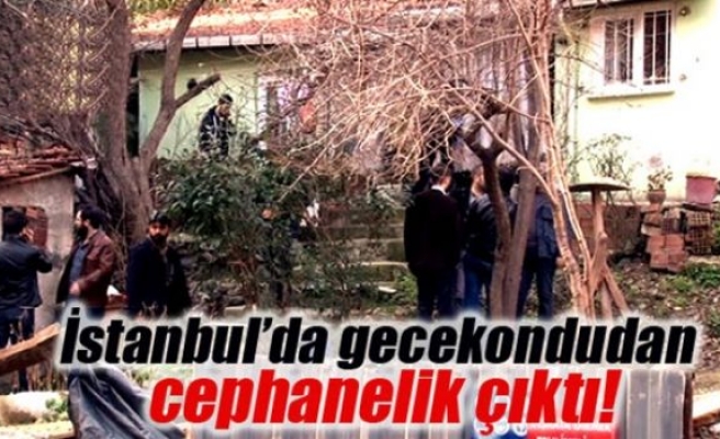 Gecekondudan cephanelik çıktı