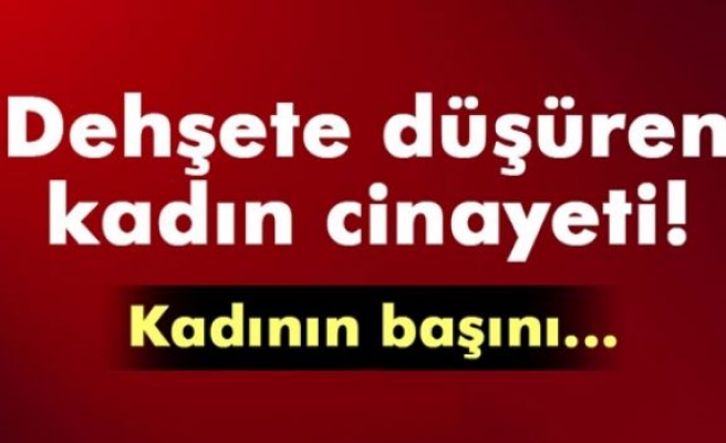 Genç kadını başını...