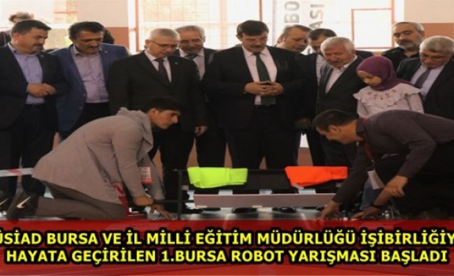 GENÇLERİN TASARLADIĞI ROBOTLAR YARIŞIYOR