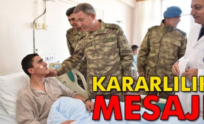 Genelkurmay Başkanı Akar'da ’kararlılık’ mesajı