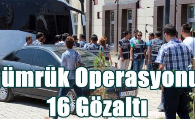 Gümrük operasyonu: 16 gözaltı