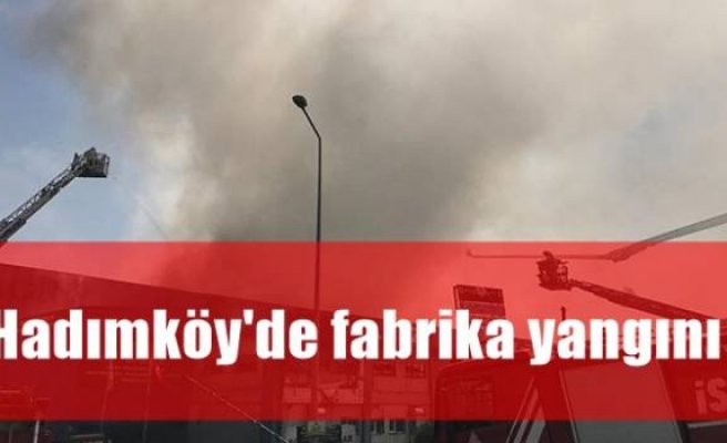 Hadımköy'de fabrika yangını