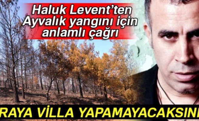  Haluk Levent’ten Ayvalık yangını için çağrı