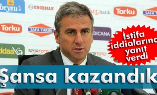 Hamzaoğlu: 'Şansa kazandık'