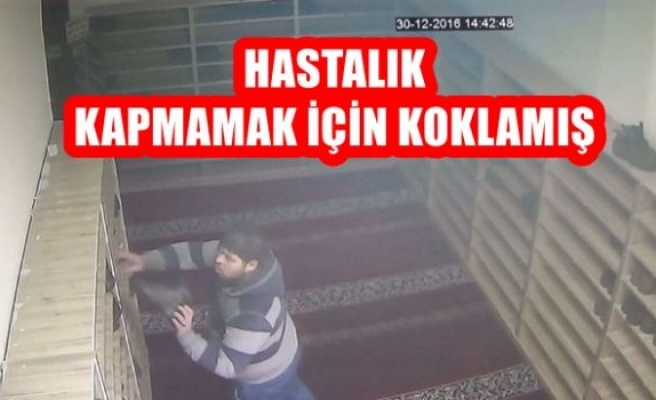 Hastalık kapmamak için koklamış