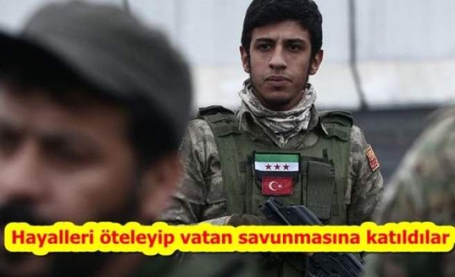 Hayalleri öteleyip vatan savunmasına katıldılar