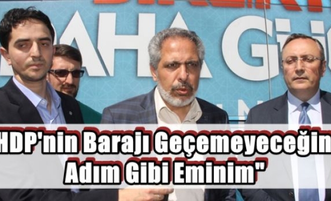 “HDP'nin Barajı Geçemeyeceğine Adım Gibi Eminim“