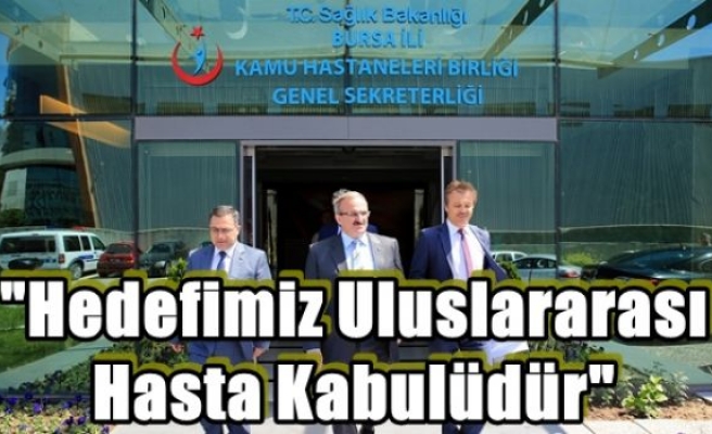 “Hedefimiz Uluslararası Hasta Kabulüdür“