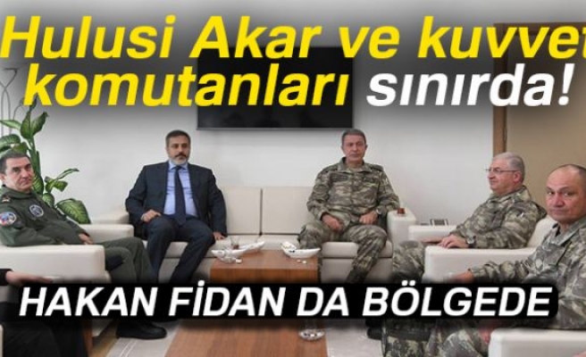 Hulusi Akar ve kuvvet komutanları sınırda