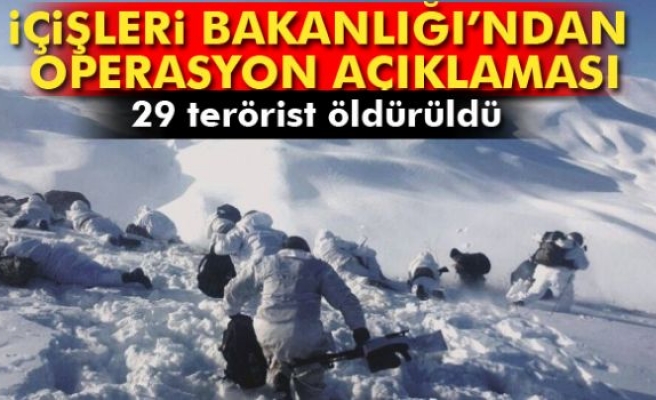 İçişleri Bakanlığı'ndan Operasyon Açıklaması