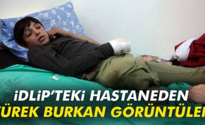 İdlip’teki hastaneden yürek burkan görüntüler