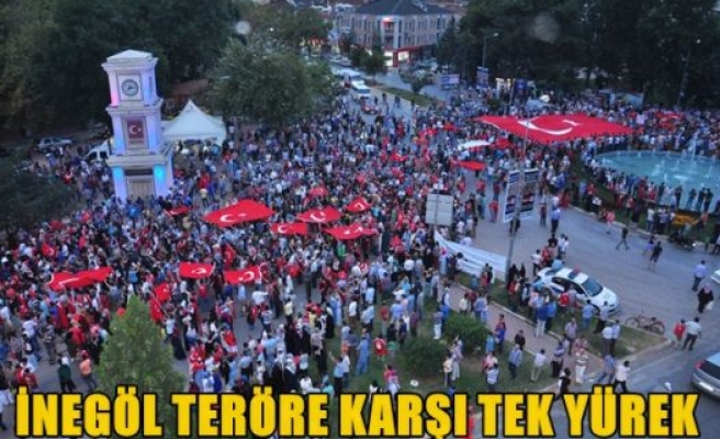 İnegöl teröre karşı tek yürek