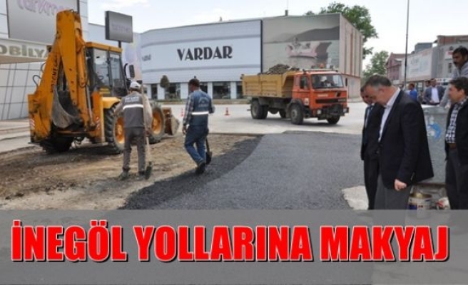 İnegöl yollarına makyaj