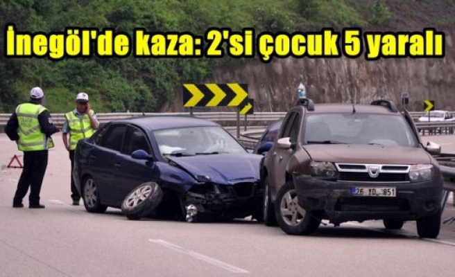 İnegöl'de kaza: 2'si çocuk 5 yaralı