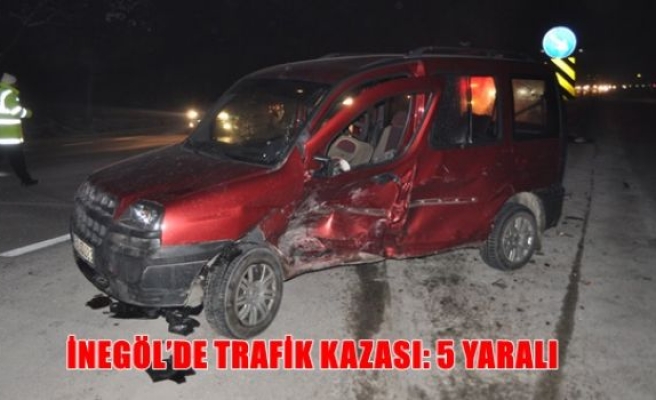 İnegöl'de Trafik Kazası: 5 Yaralı 