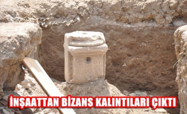 İnşaattan Bizans kalıntıları çıktı