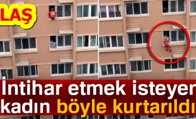 İNTİHAR ETMEK İSTEYEN KADIN BÖYLE KURTARILDI!