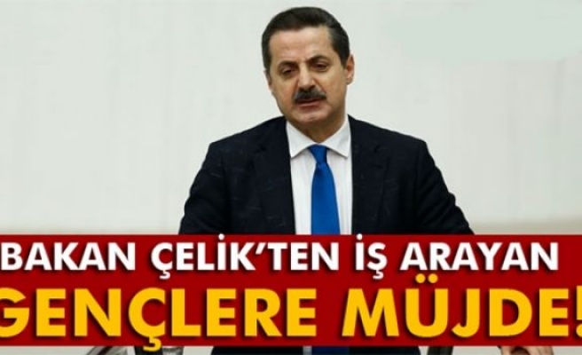 İş arayan gençlere Bakan Çelik'ten müjde