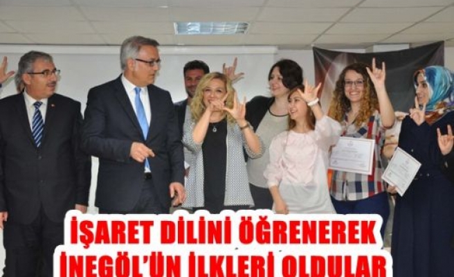 İşaret Dilini Öğrenerek İnegöl'ün İlkleri Oldular