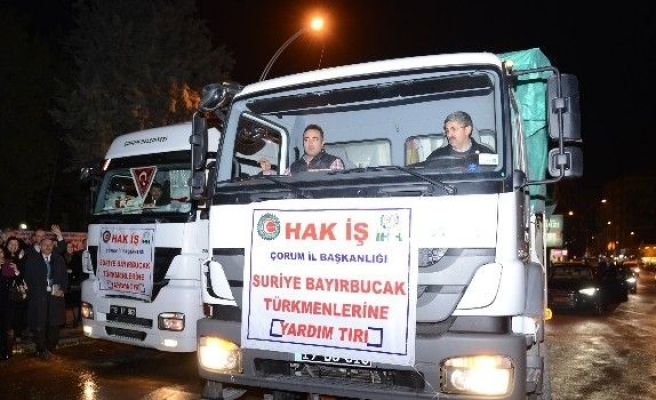 İşçilerden Bayırbucak Türkmenleri’ne 2 Tır Yardım