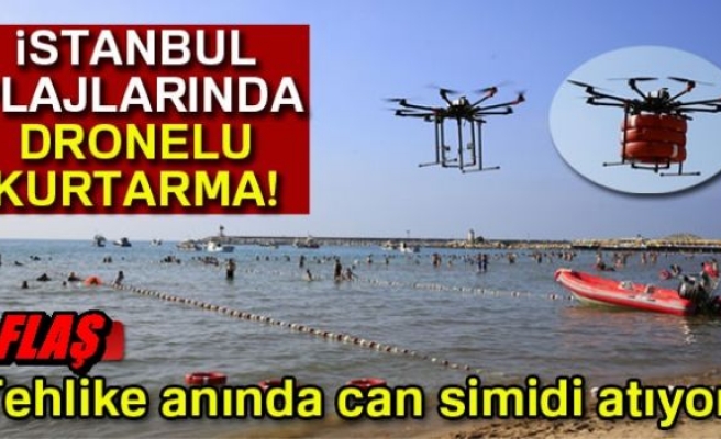 İstanbul sahillerinde cankurtaran drone!