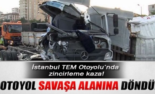 İstanbul TEM Otoyolu'nda zincirleme kaza