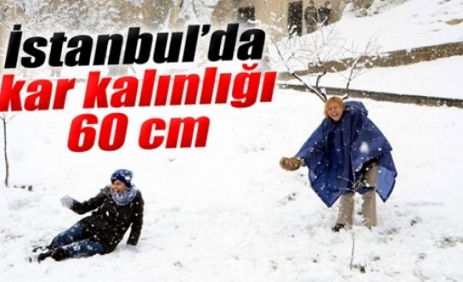 İstanbul’da kar kalınlığı 60 cm