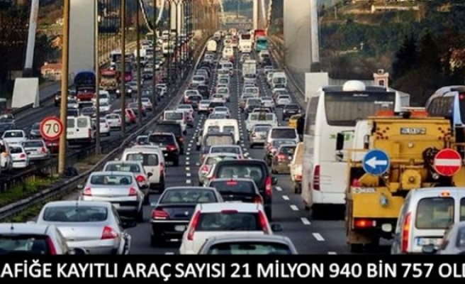 İşte Türkiye’de trafiğe kayıtlı araç sayısı