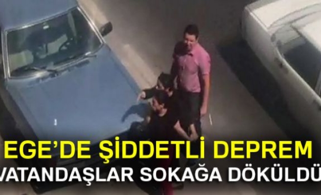 İzmir'de deprem! Vatandaşlar sokaklarda