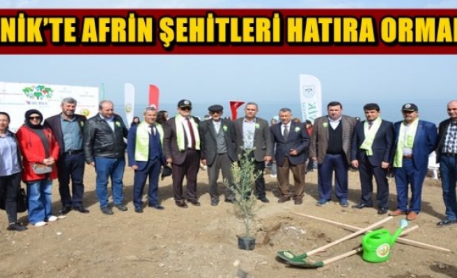 İZNİK’TE AFRİN ŞEHİTLERİ HATIRA ORMANI