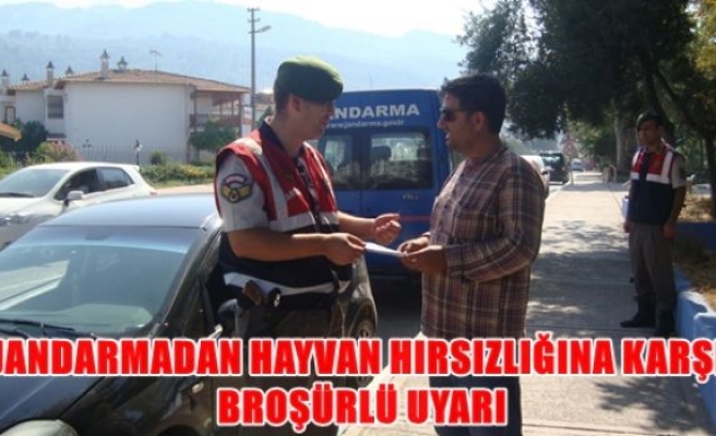 Jandarmadan hayvan hırsızlığına karşı broşürlü uyarı