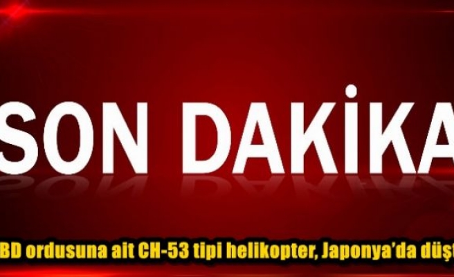 Japonya’da ABD askeri helikopteri düştü