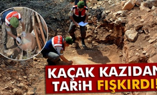 Kaçak kazıdan tarih fışkırdı