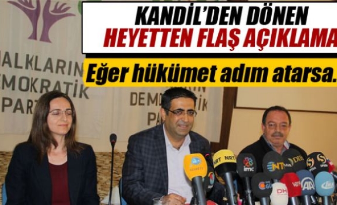 Kandil'den dönen HDP'den açıklama