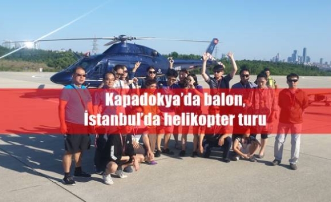 Kapadokya’da balon, İstanbul’da helikopter turu 