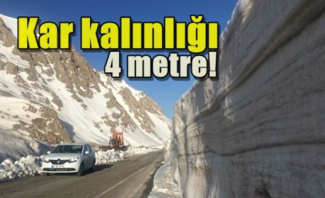 Kar kalınlığı 4 metre!