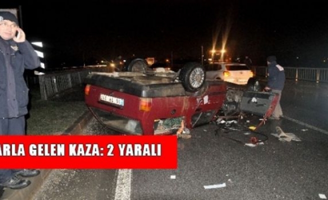 Karla Gelen Kaza: 2 Yaralı