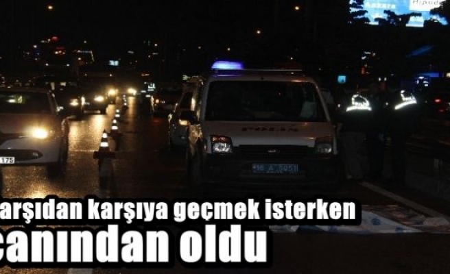 Karşıdan karşıya geçmek isterken canından oldu