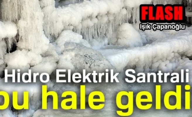 Kars'ta Hidro Elektrik Santrali Barajı dondu