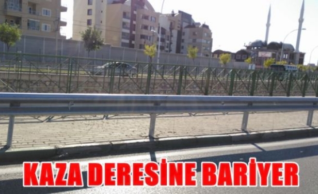 Kaza deresine bariyerli önlem