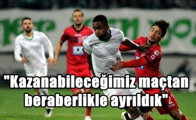 “Kazanabileceğimiz maçtan beraberlikle ayrıldık“