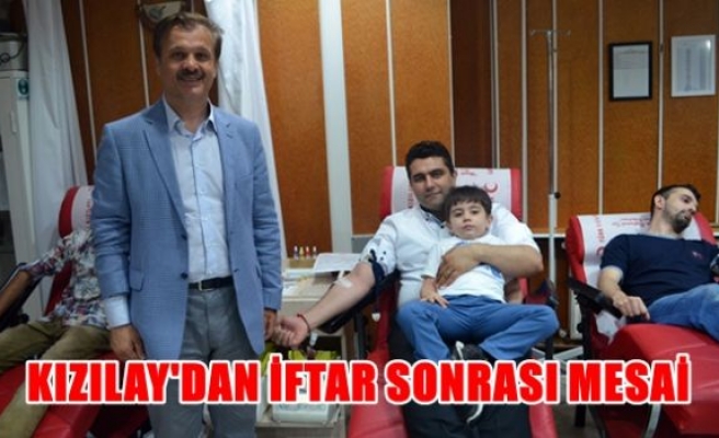 Kızılay'dan iftar sonrası mesai