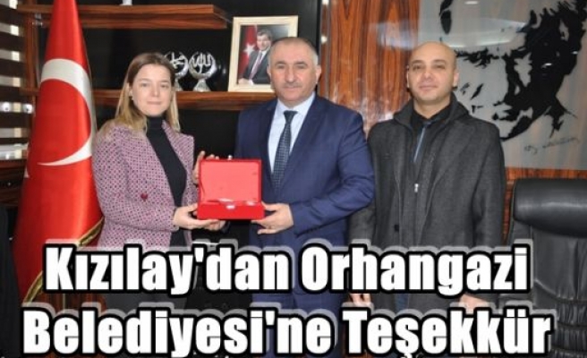 Kızılay'dan Orhangazi Belediyesi'ne Teşekkür