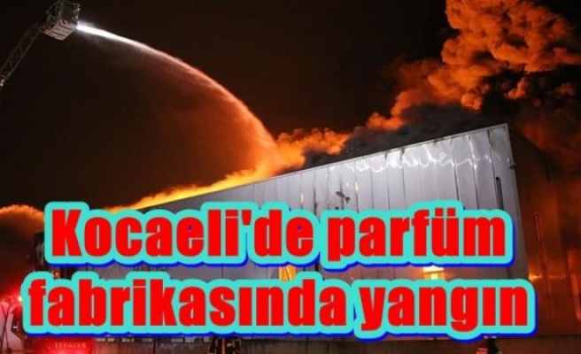 Kocaeli'de parfüm fabrikasında yangın