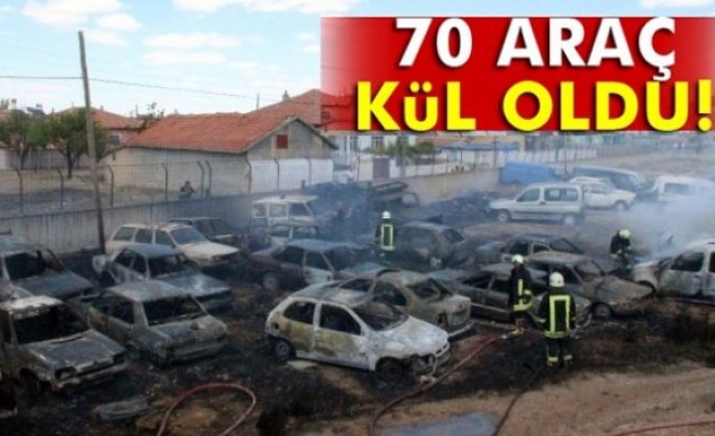 Konya’da 70 araç kül oldu