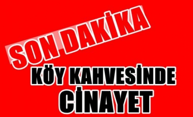  Köy kahvesinde cinayet