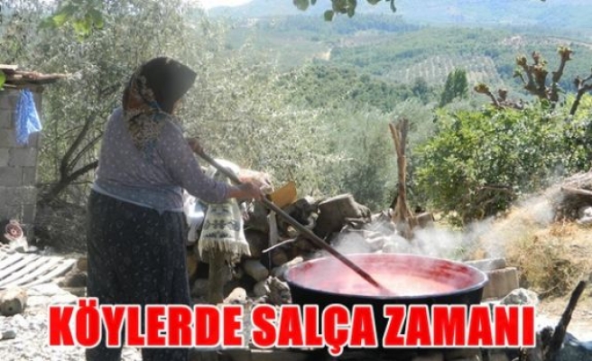 Köylerde salça zamanı