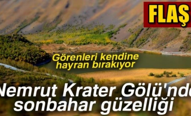  Krater Gölü'nde sonbahar güzelliği